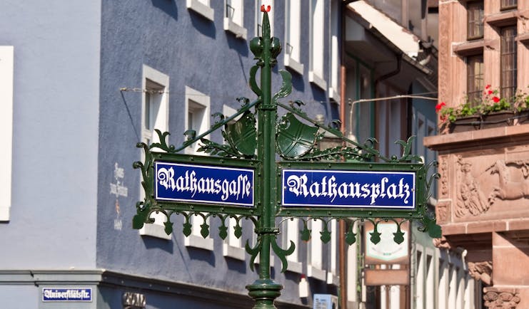 Street sign in Freiburg