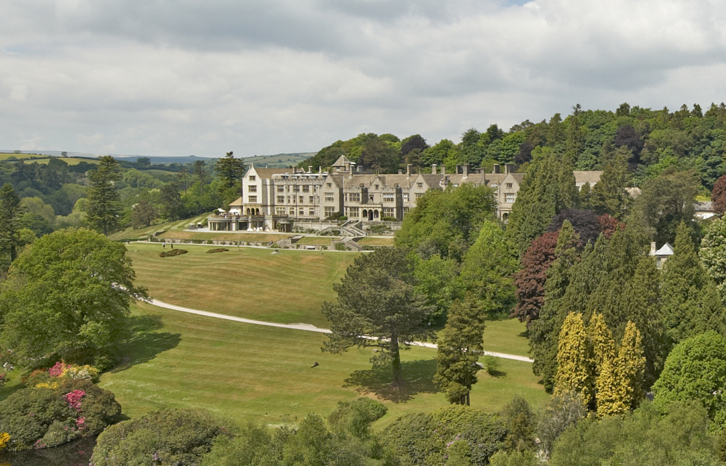 Bovey Castle Devon main house from afar