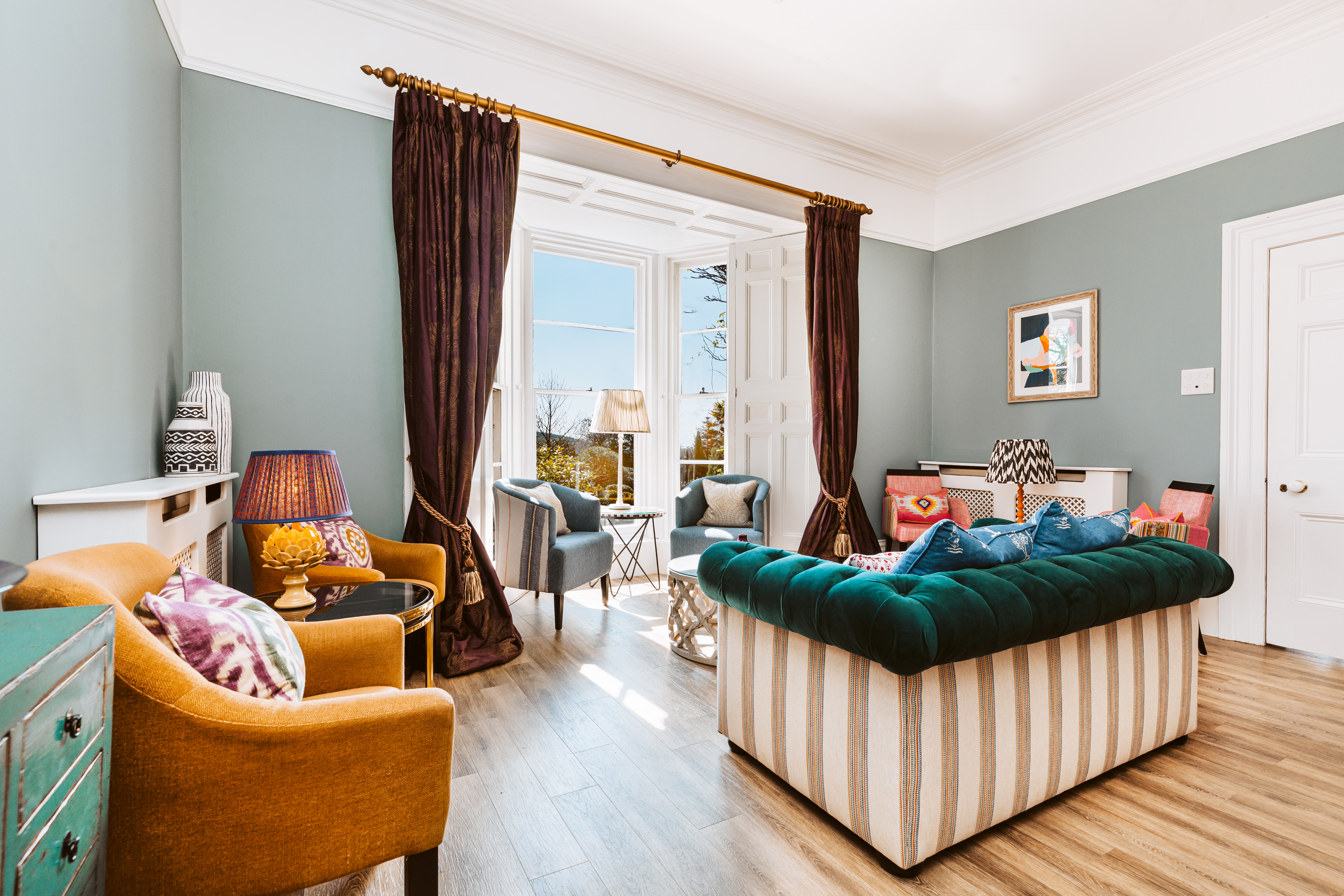 Horn of Plenty Devon drawing room