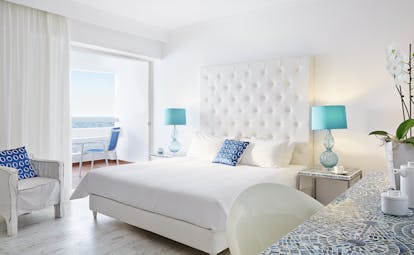 Grecotel White Palace white and turquoise room