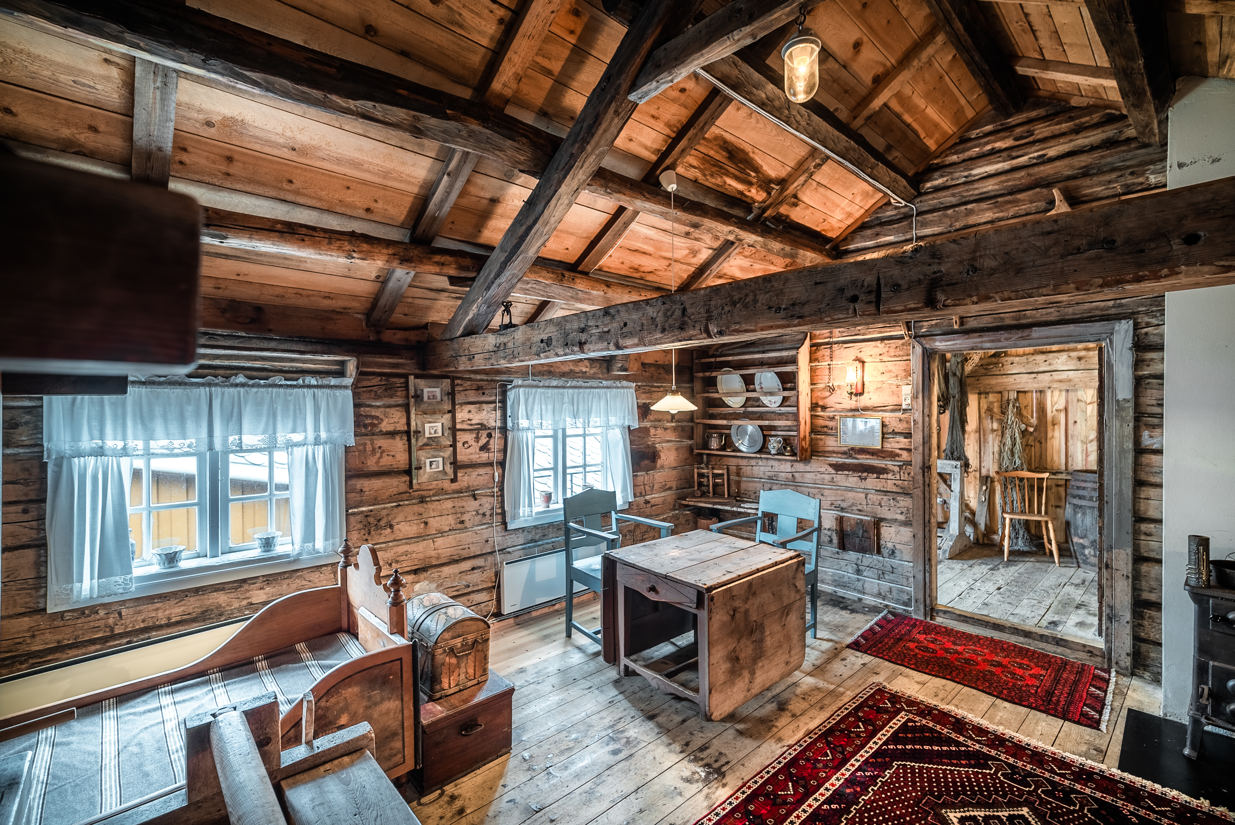 Wooden historic building like a cabin