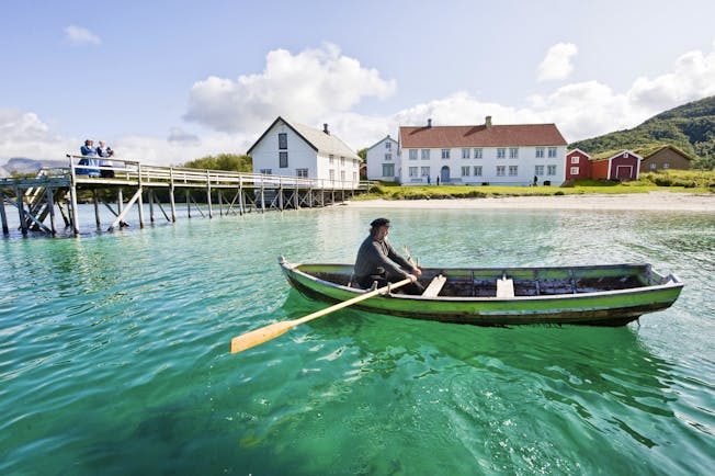 Rowing boat near jetty Bodo