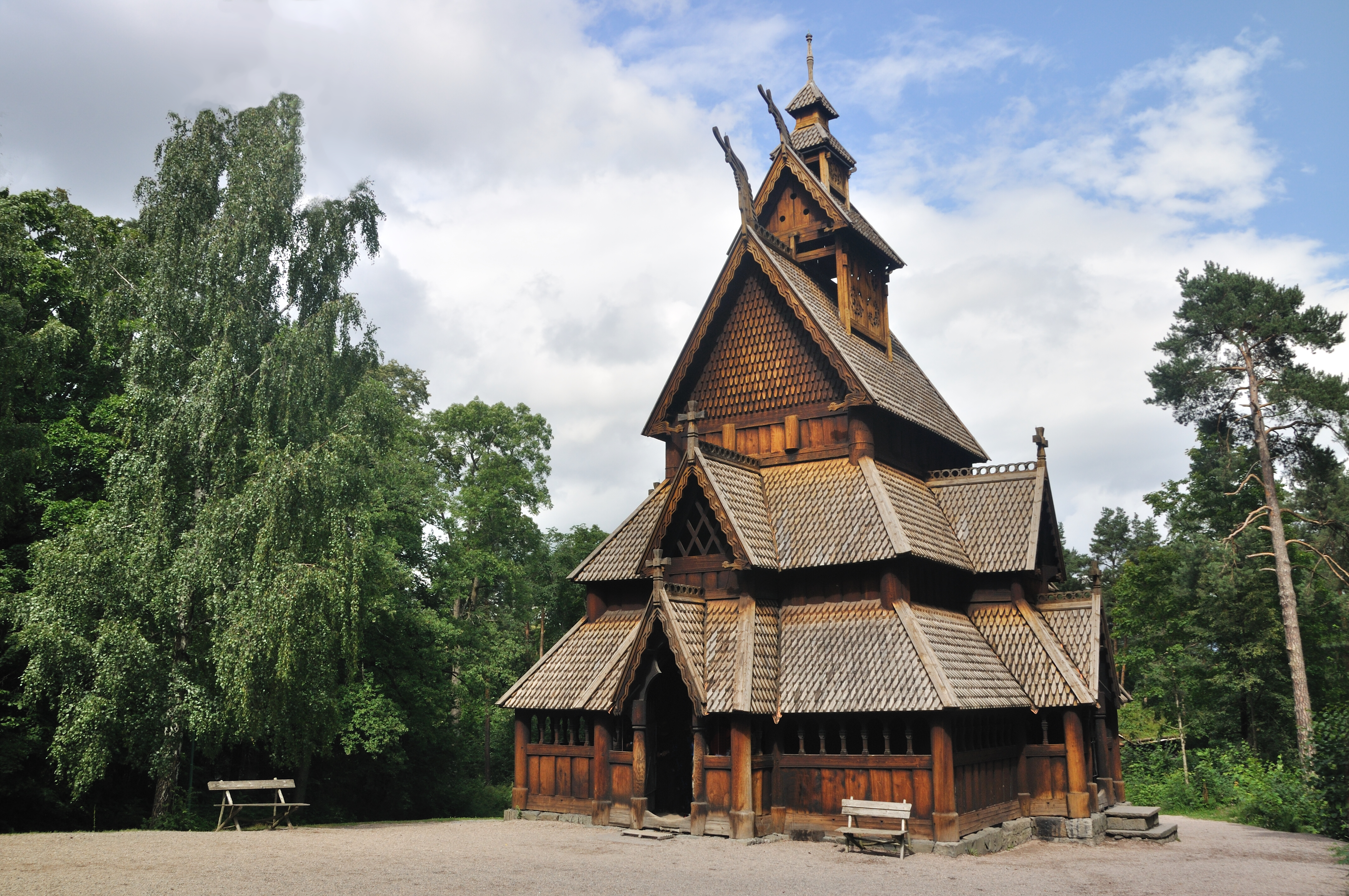 Gol stave wooden church in Oslo museum