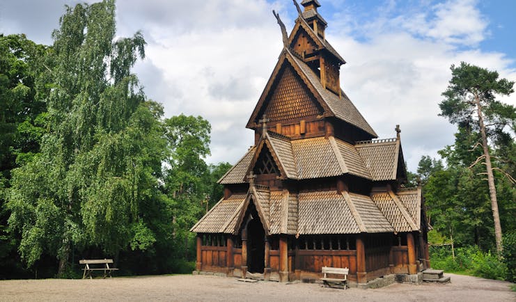 Gol stave wooden church in Oslo museum