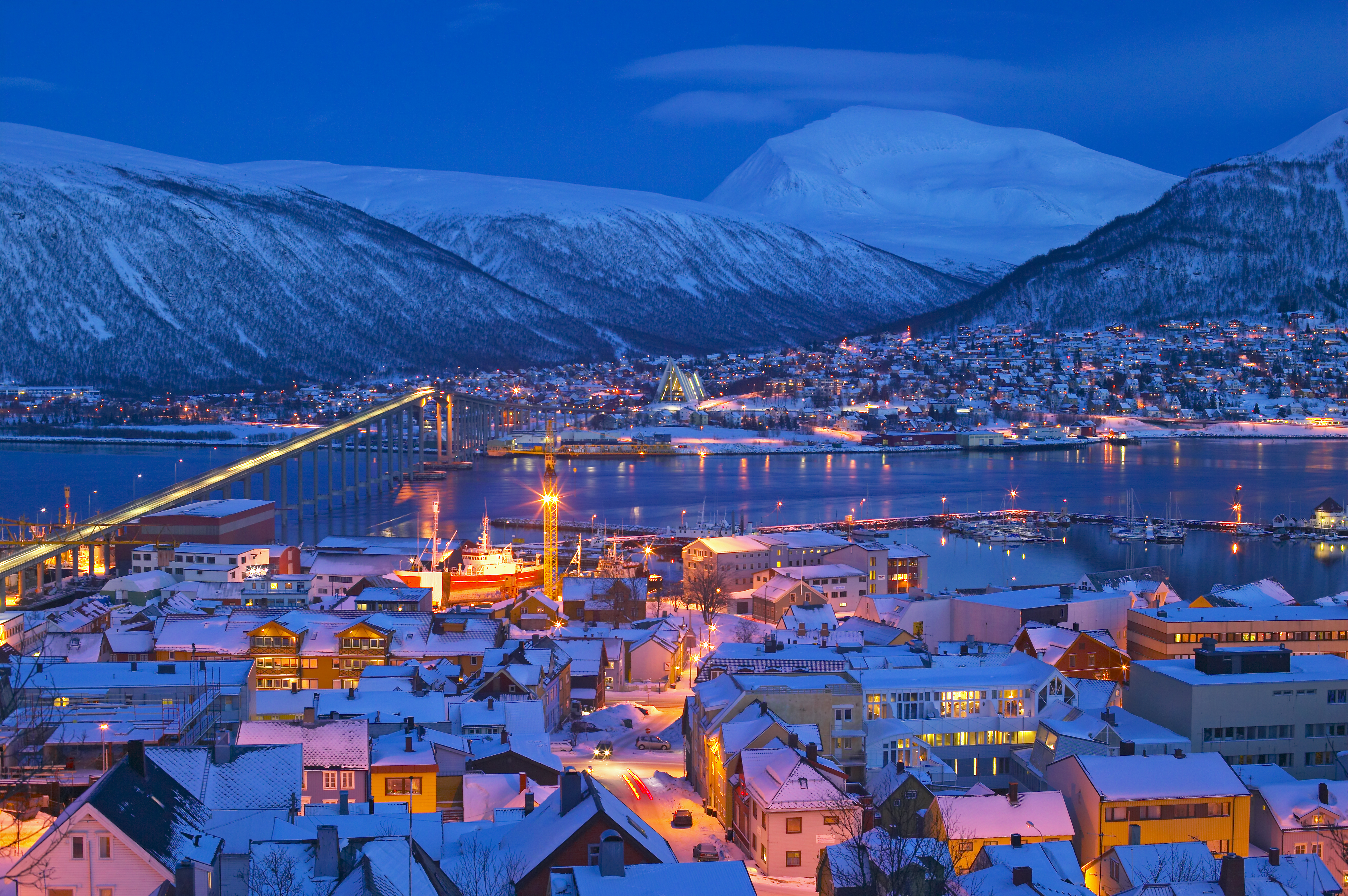 Tromso Norway in winter snow