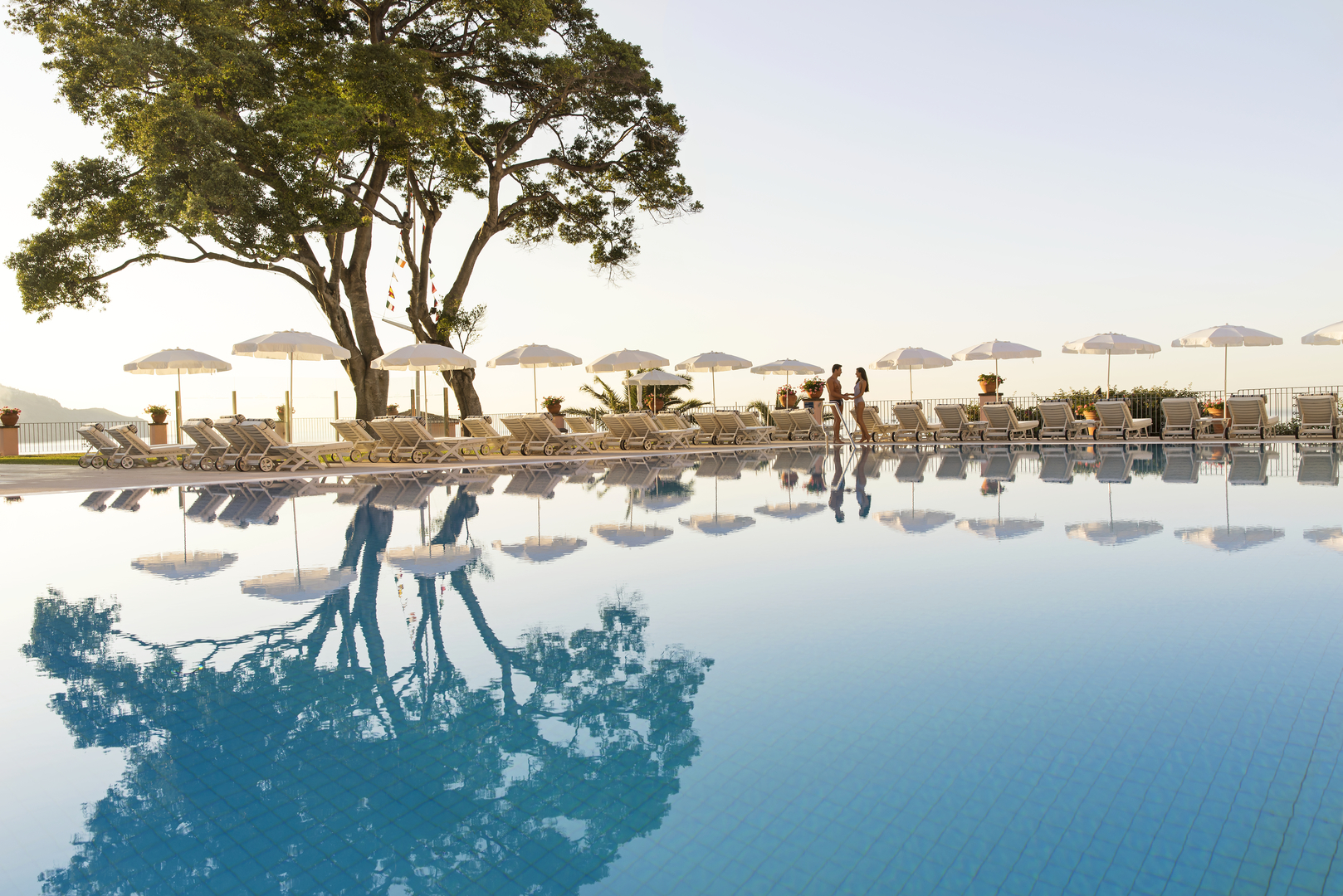 Large swimming pool on cliff