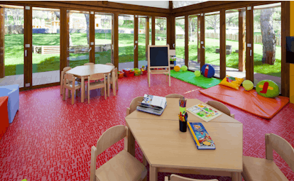 Epic Sana kids club, toys, desks, colourful things to play with