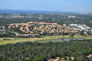 Martinhal Quinta Portugal aerial exterior view of a village surrounded by countryside