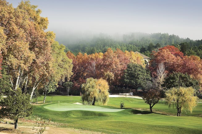 Vidago Palace Portugal golf course with autumnal trees