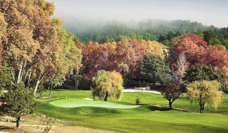 Vidago Palace Portugal golf course with autumnal trees