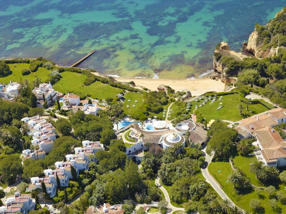 Vila Vita Parc Portugal aerial view of complex of building and sea view