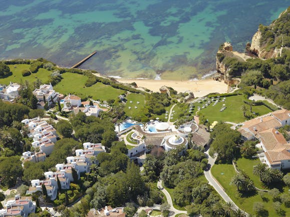 Vila Vita Parc Portugal aerial view of complex of building and sea view