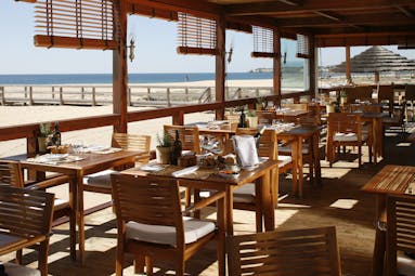 Vila Vita Parc Portugal Nautica restaurant covered outdoor dining area next to the beach