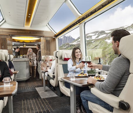 The new Glacier Express Excellence Class cabin