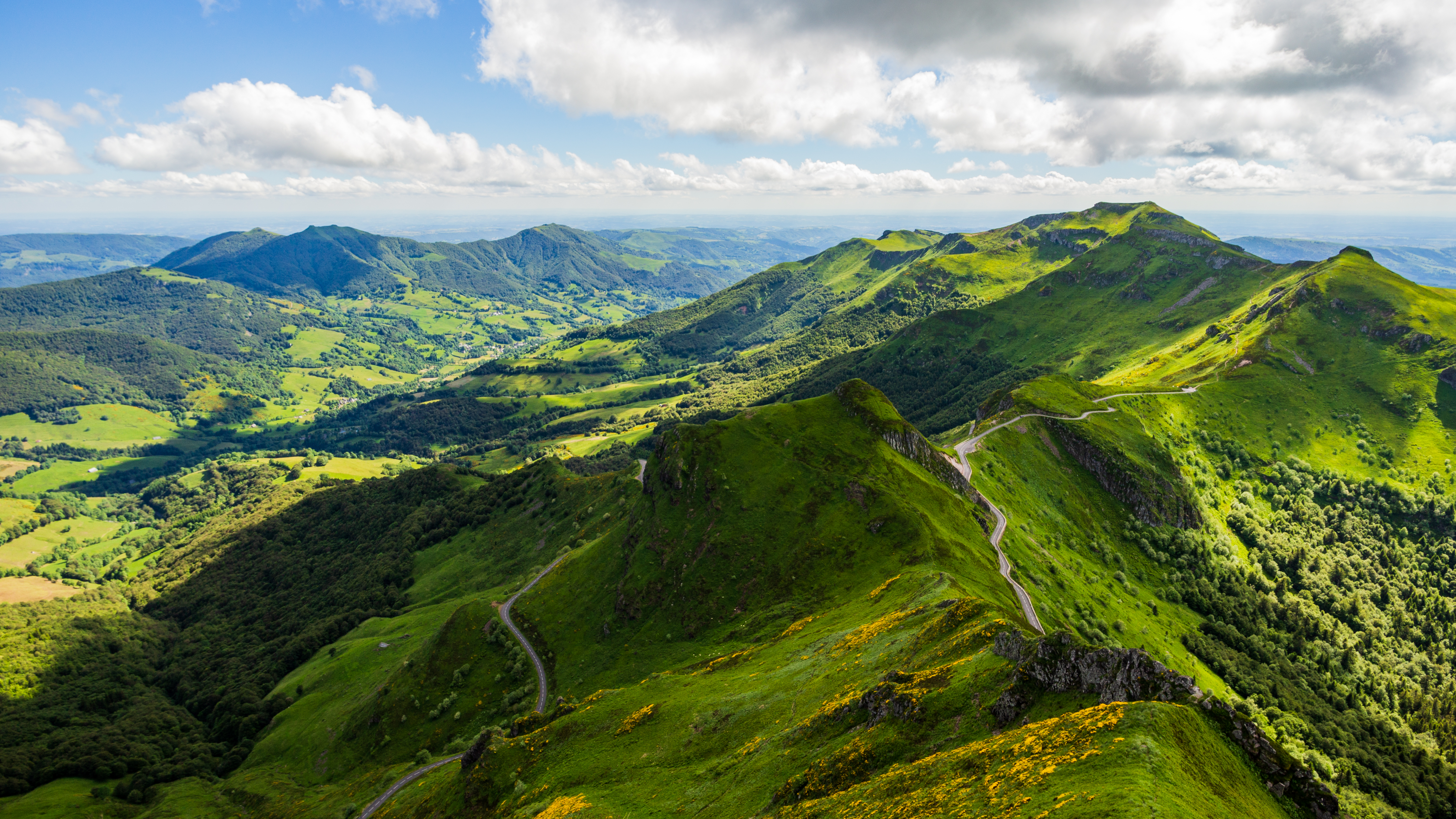 Volcanic domes in the Auvergne