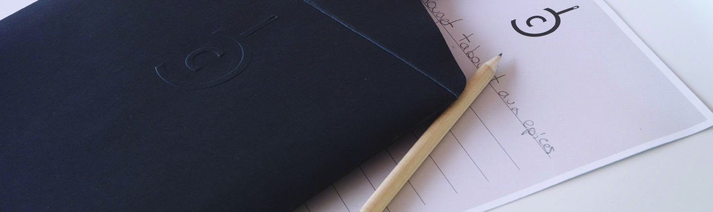 Cookery planning with board and pencil