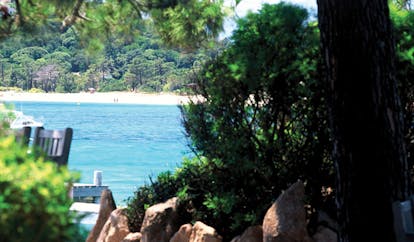 Grand Hotel de Cala Rossa Corsica sea view greenery sea and beach 