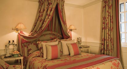 Le Saint Paul Cote d'Azur bedroom with matching curtains and drapes