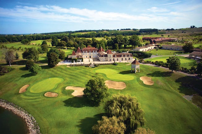 Chateau des Vigiers Dordogne golf course aerial view