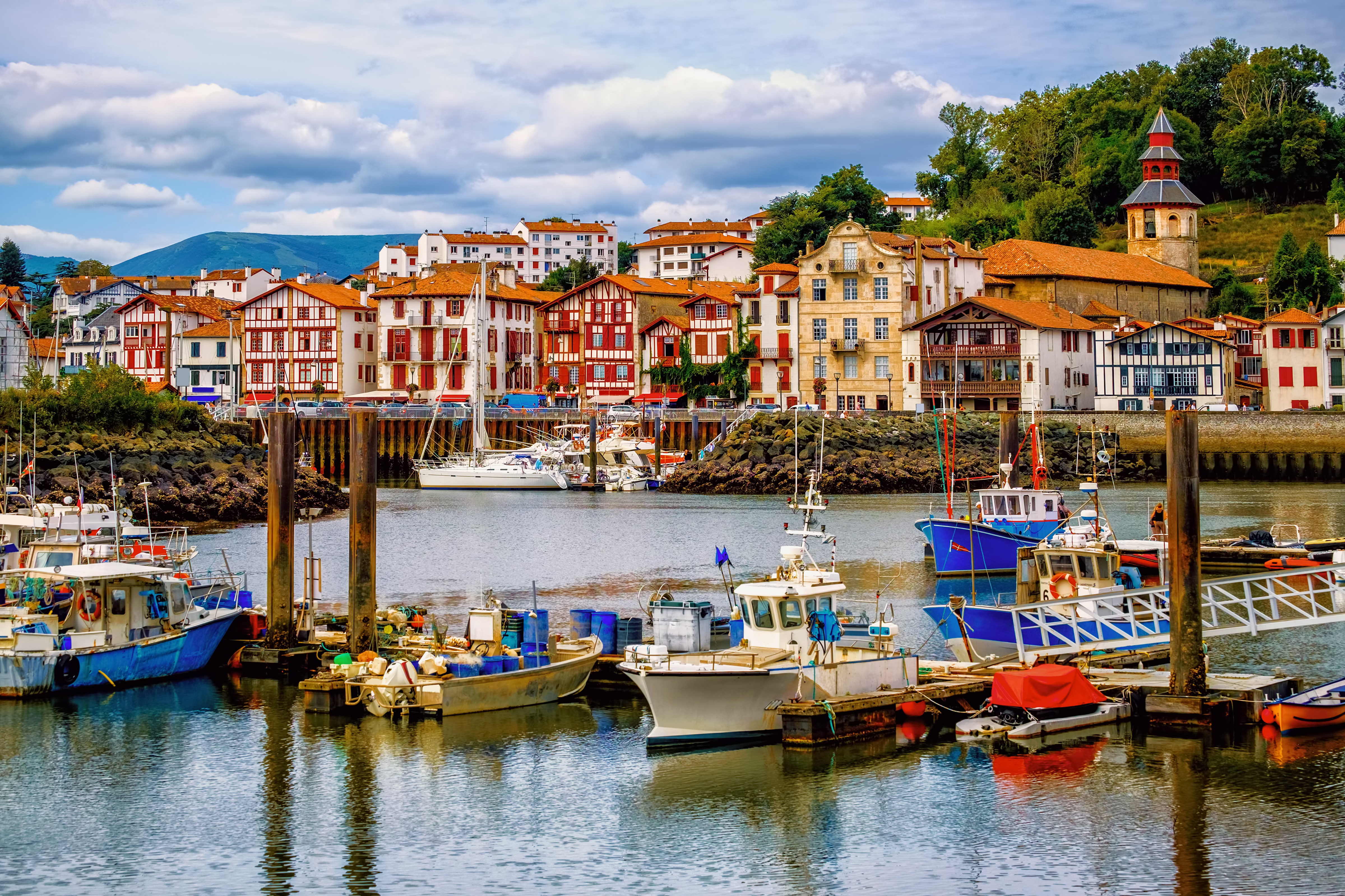 Fishing boats in the harbour at St Jean de Luz