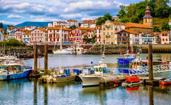 Fishing boats in the harbour at St Jean de Luz