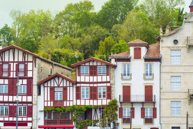 red timbered Basque-houses in St Jean de Luz