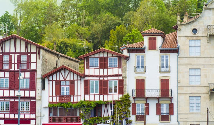 red timbered Basque-houses in St Jean de Luz