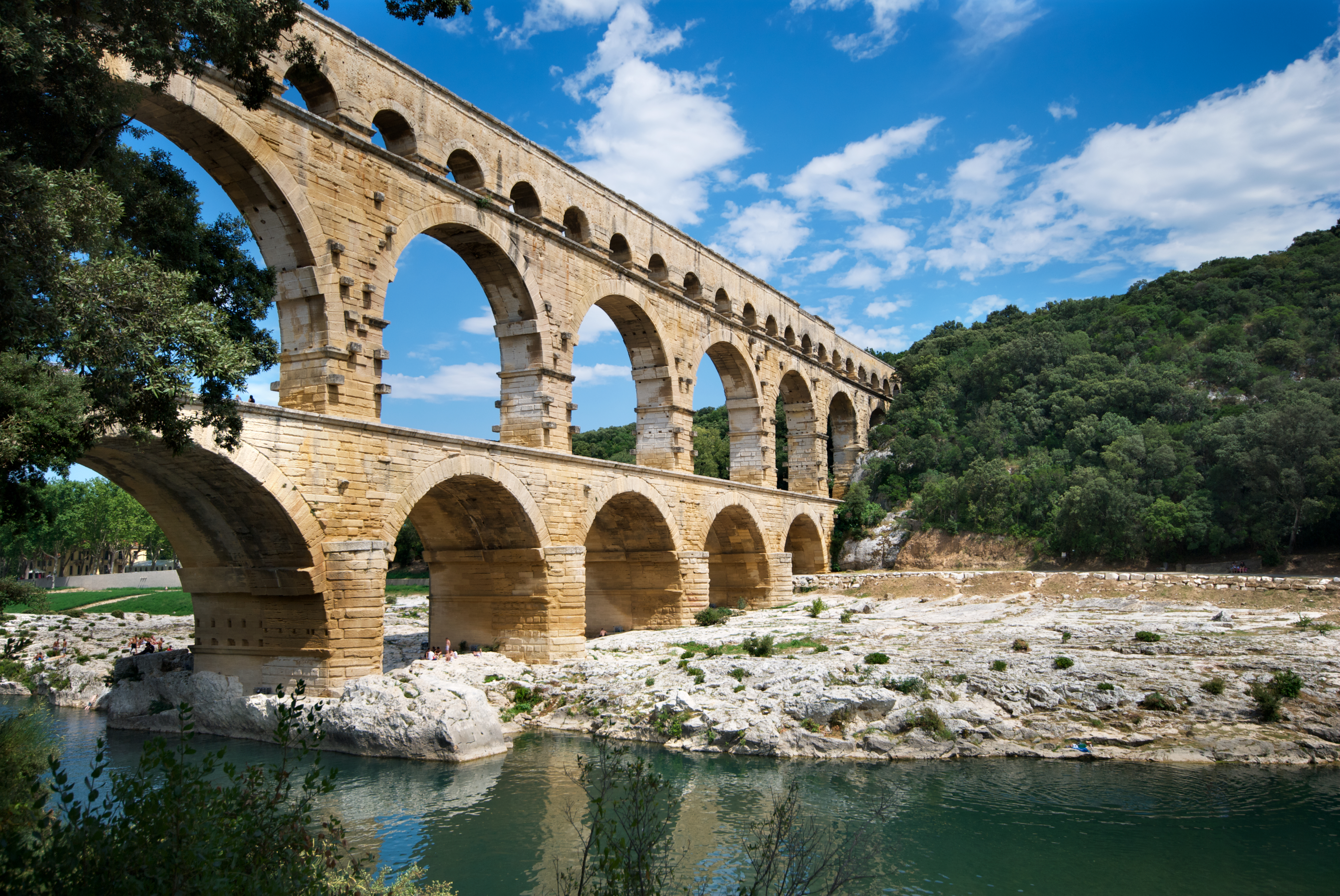 The Roman aqueduct Pont du Gard