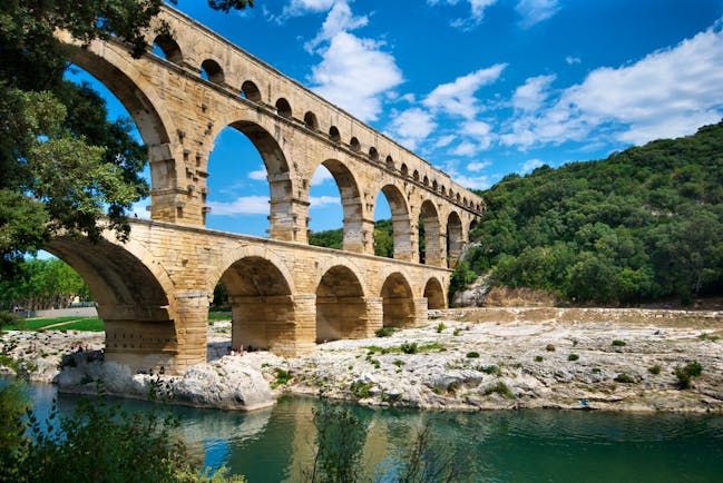 The Roman aqueduct Pont du Gard