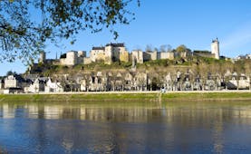 View of Chinon castle over the River Vienne