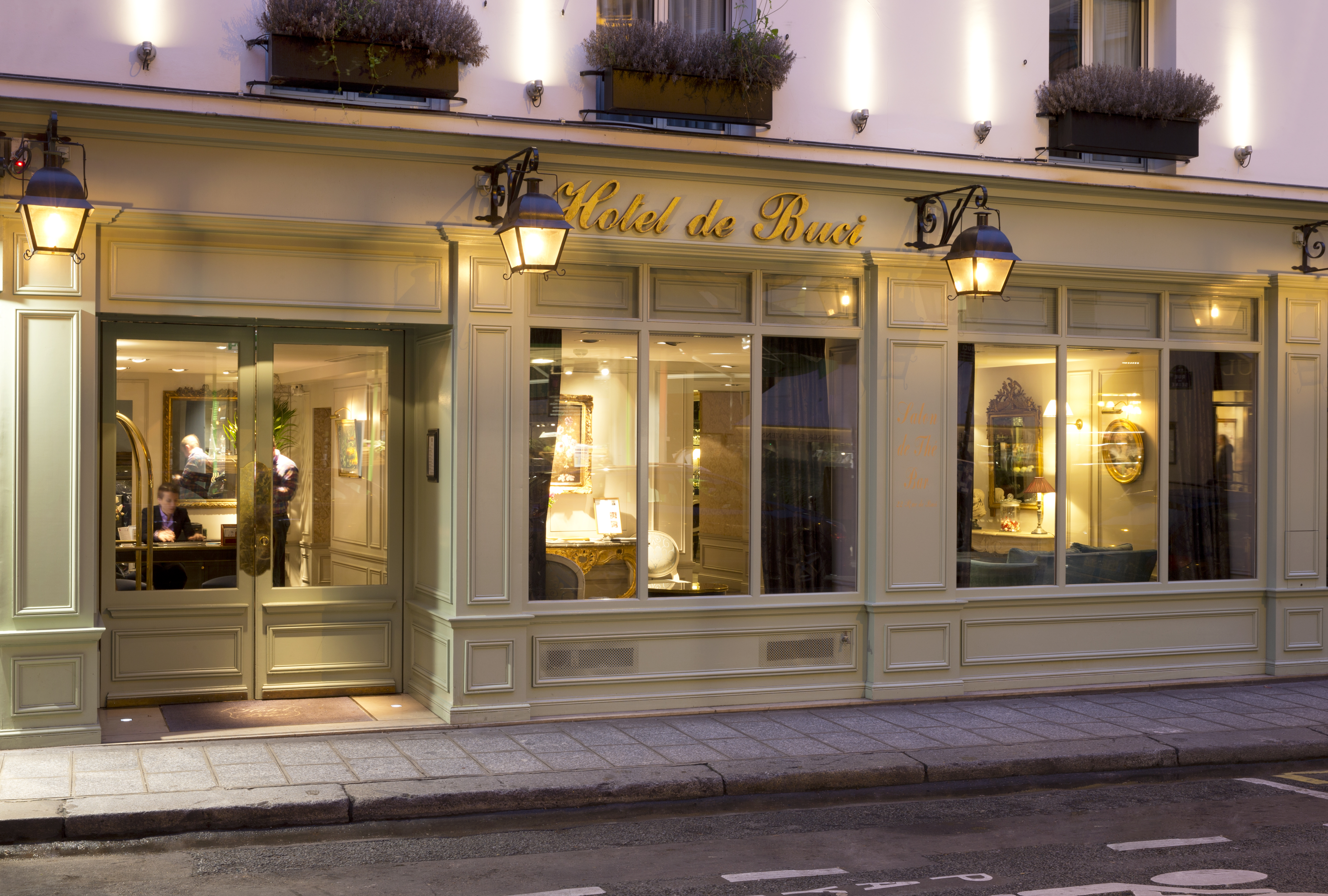 Hotel de Buci exterior, hotel building, elegant architecture