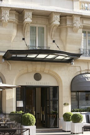 Hotel Montalembert Paris entrance Haussmannian style building with balconies