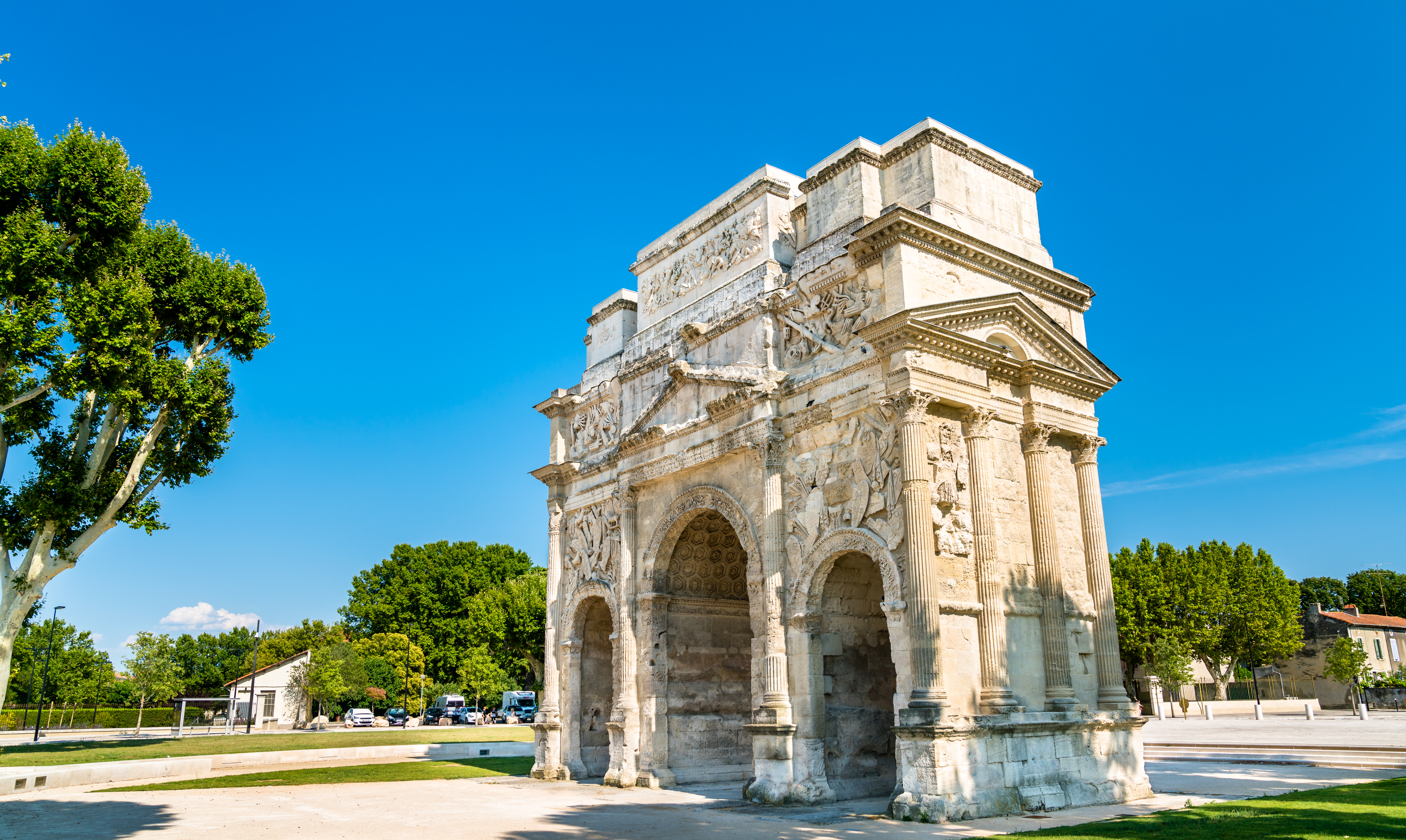 Roman triumphal arch in UNESCO site of Orange