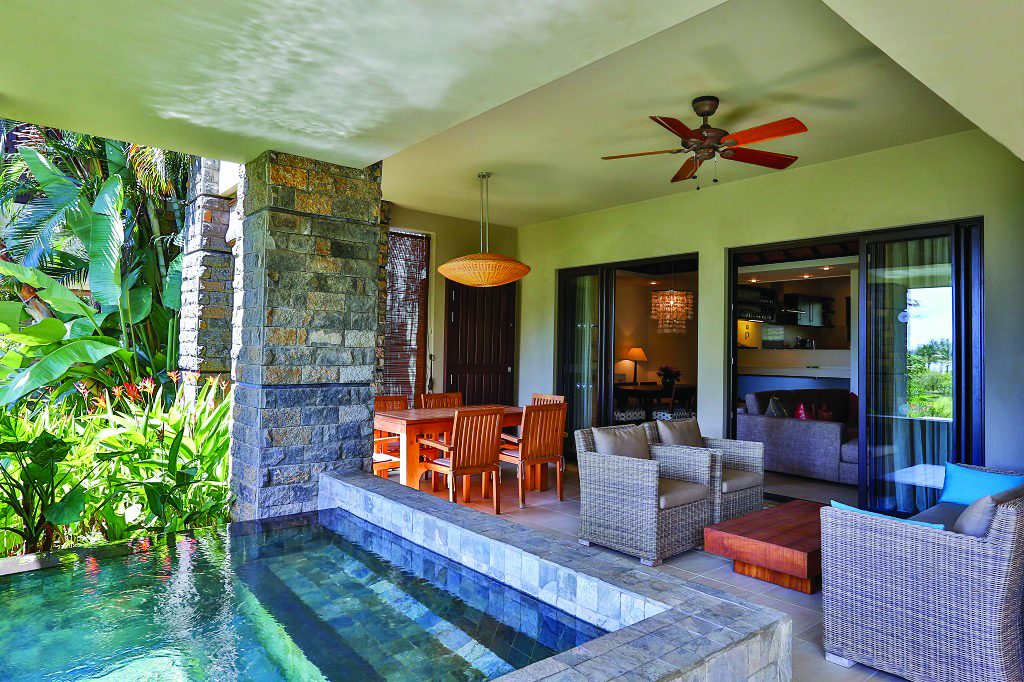 Anahita Mauritius prestige suite terrace outdoor seating private plunge pool