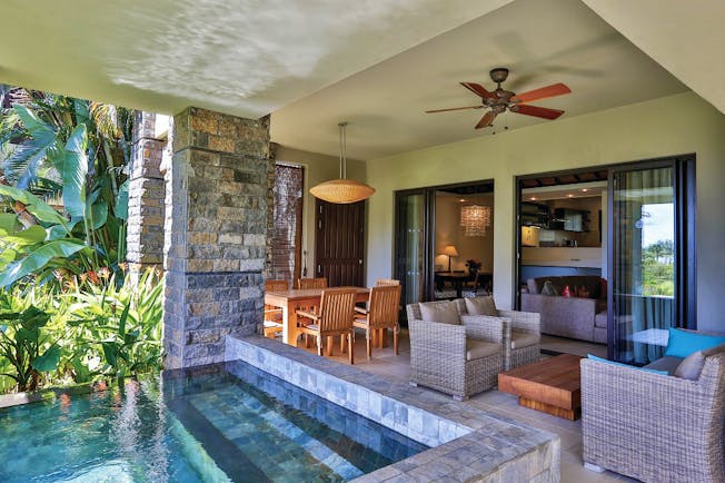 Anahita Mauritius prestige suite terrace outdoor seating private plunge pool