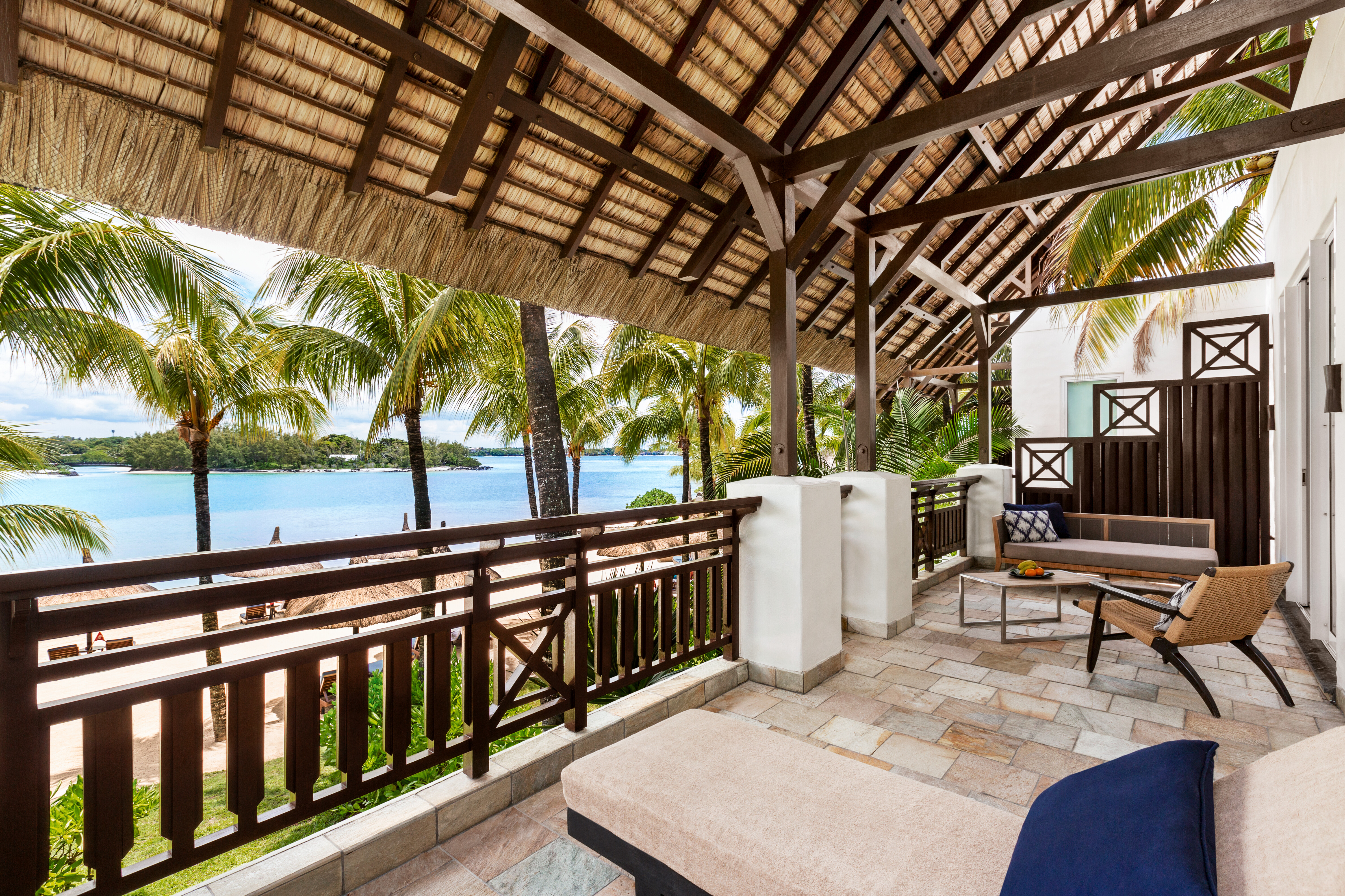 One bedroom suite terrace with view of ocean 