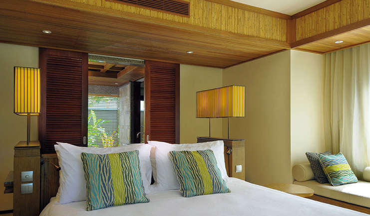 Constance Ephelia Resort Seychelles beach villa bedroom modern decor lounge area