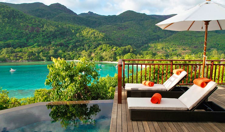 Constance Ephelia Resort Seychelles hillside villa deck infinity pool ocean view