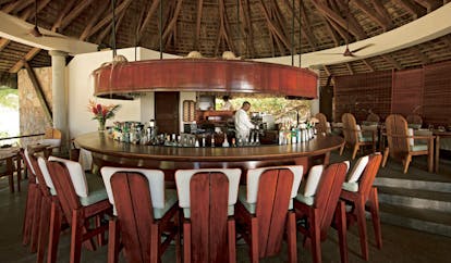 Constance Lemuria Seychelles bar area circular pavilion