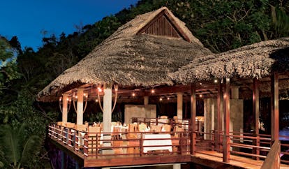 Constance Lemuria Seychelles legend restaurant dining terrace 