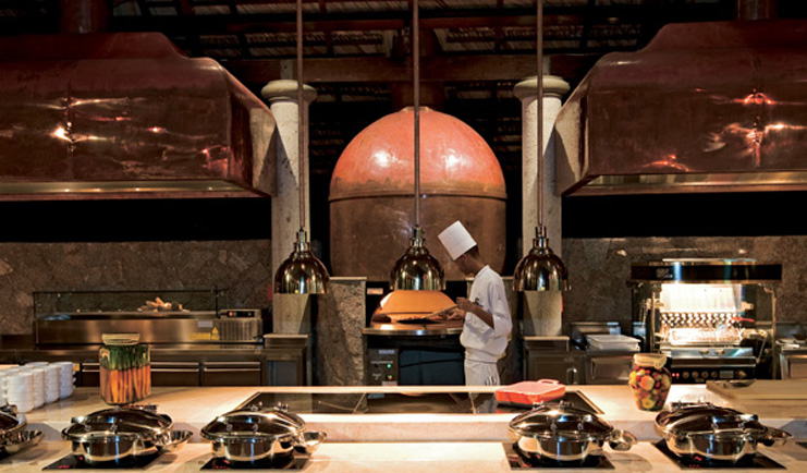 Constance Lemuria Seychelles Legend restaurant kitchen chef preparing food
