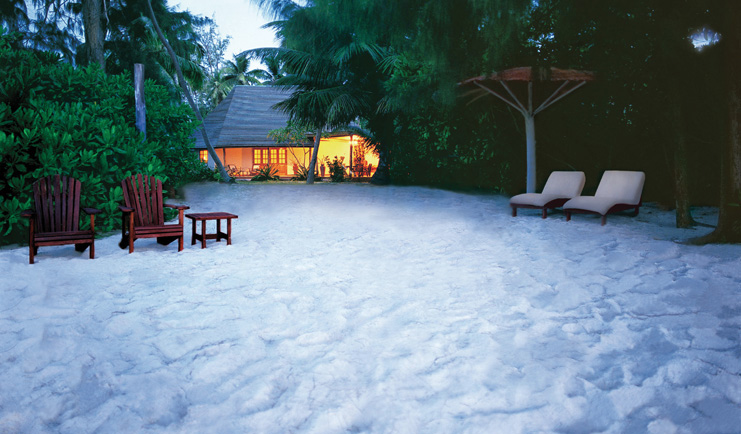 Denis Island Seychelles executive villa beach seating area