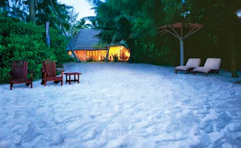 Denis Island Seychelles executive villa beach seating area