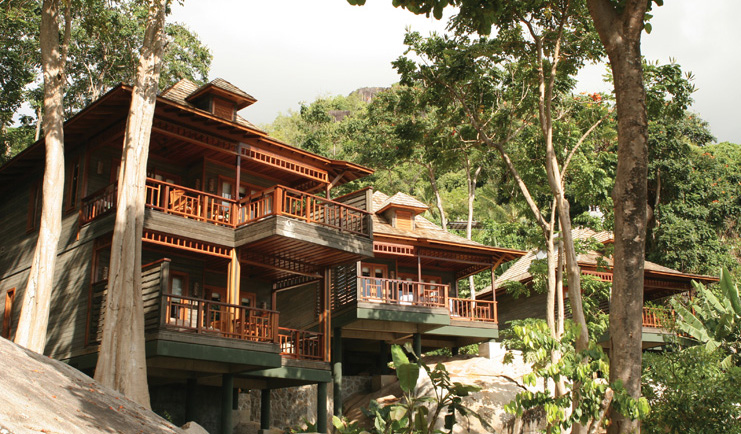 Hilton Northolme Seychelles villa exterior balconies trees