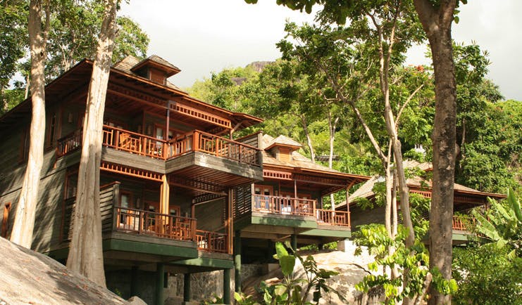 Hilton Northolme Seychelles villa exterior balconies trees