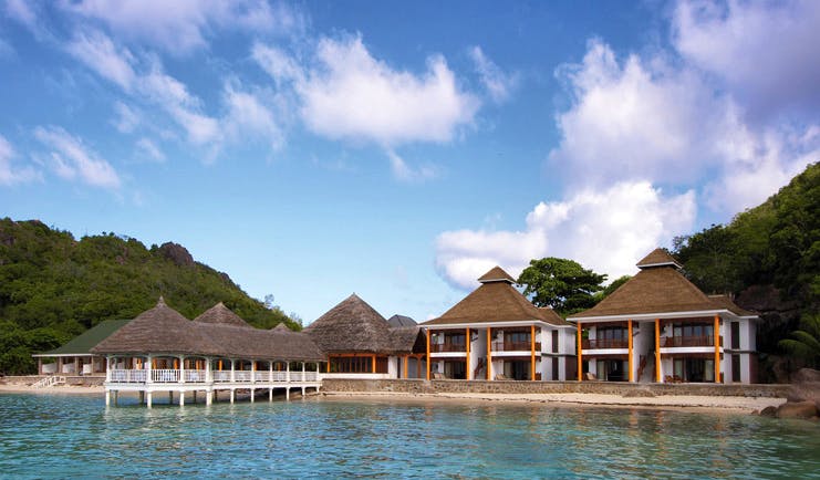 Domaine de la Reserve Seychelles exterior villas jetty beach