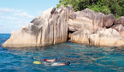 Domaine de la Reserve Seychelles ocean snorkelling rocks forest