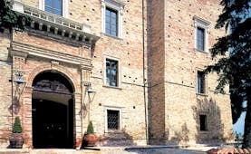 Castello Chiola Abruzzo exterior traditional architecture driveway 