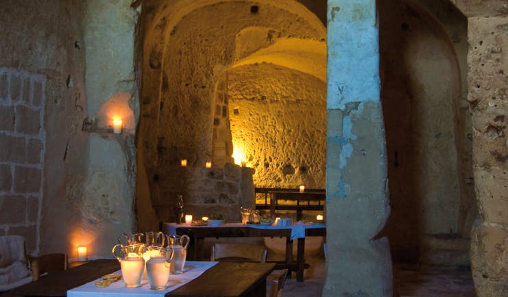 Sextantio Albergo Diffuso Abruzzo indoor dining area authentic architecture