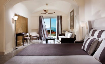 Capri Palace Hotel Amalfi Coast junior suite bed sofa terrace modern décor